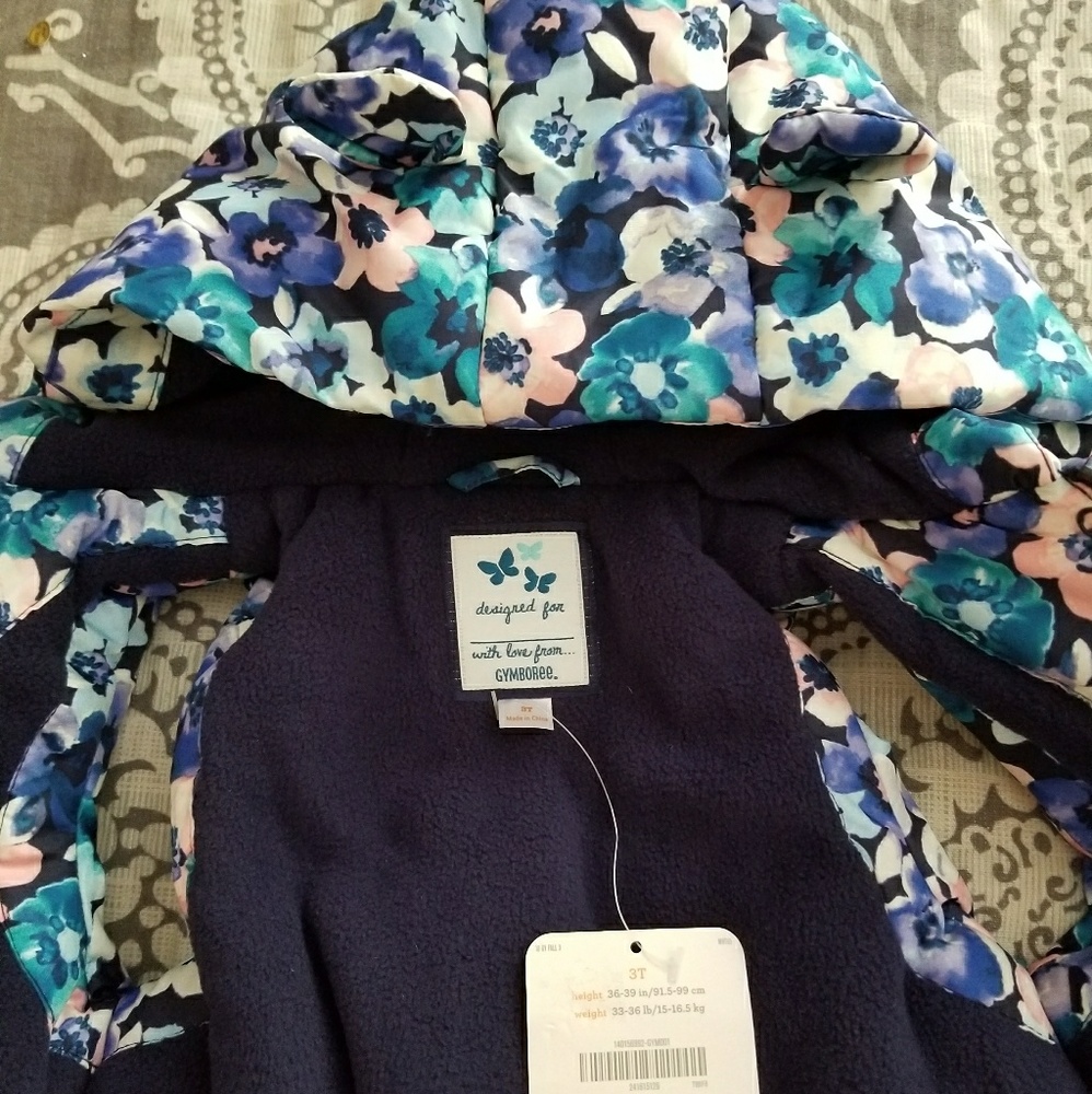NWT Gymboree Floral Puffer Vest - Picture 4 of 4